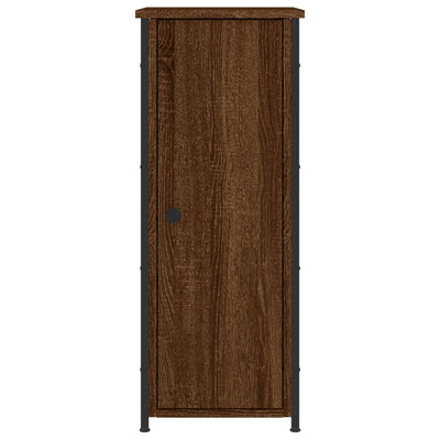 Yöpöydät 2 kpl ruskea tammi 32x42x80 cm tekninen puu