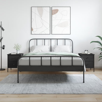 Musta yöpöydät Xin 40x42x50cm (2 kpl puinen)