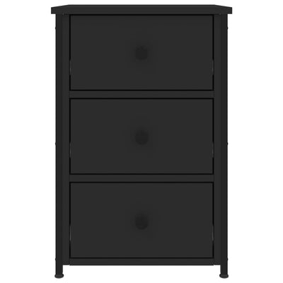 Yöpöydät 2 kpl musta 40x36x60 cm tekninen puu