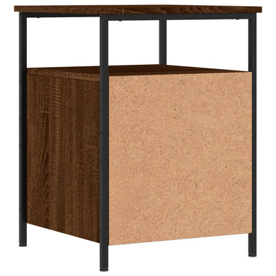 Yöpöydät 2 kpl ruskea tammi 44x45x60 cm tekninen puu