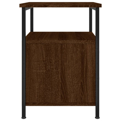 Yöpöydät 2 kpl ruskea tammi 34x35,5x50 cm tekninen puu