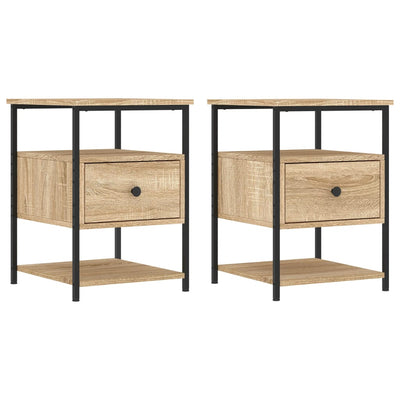 Sonoma-tammi yöpöydät Lastuna 40x42x56cm (2 kpl, puinen)