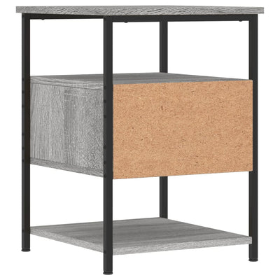 Yöpöydät 2 kpl harmaa Sonoma 40x42x56 cm tekninen puu