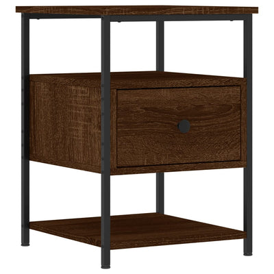 Ruskea tammi yöpöydät Lastuna 40x42x56cm (2 kpl puinen)