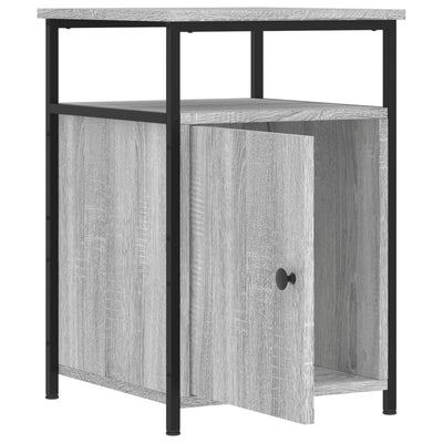 Yöpöydät 2 kpl harmaa Sonoma 40x42x60 cm tekninen puu