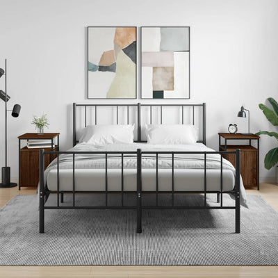 Ruskea yöpöydät Eduart 40x42x60cm (2 kpl, tammi, puinen)