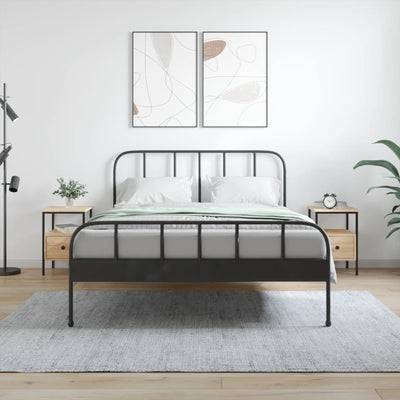 Sonoma-tammi yöpöydät Butaru 34x36x50cm (2 kpl, puinen)