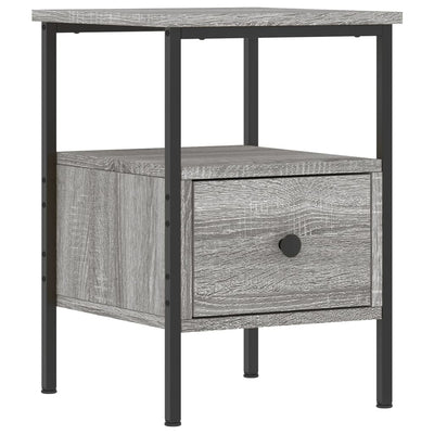 Yöpöydät 2 kpl harmaa Sonoma 34x36x50 cm tekninen puu