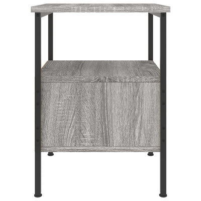 Yöpöydät 2 kpl harmaa Sonoma 34x36x50 cm tekninen puu