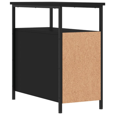 Yöpöydät 2 kpl musta 30x60x60 cm tekninen puu