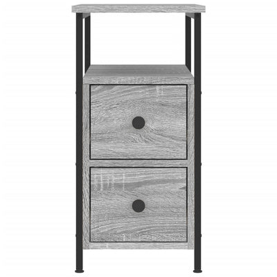 Yöpöydät 2 kpl harmaa Sonoma 30x60x60 cm tekninen puu