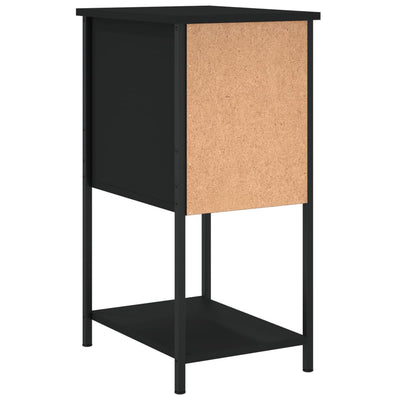Yöpöydät 2 kpl musta 32x42x70 cm tekninen puu