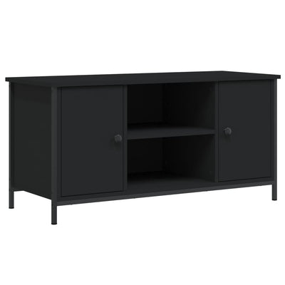 TV-taso musta 100x40x50 cm tekninen puu