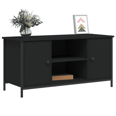TV-taso musta 100x40x50 cm tekninen puu