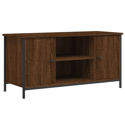 TV-taso ruskea tammi 100x40x50 cm tekninen puu