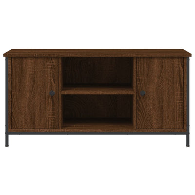 TV-taso ruskea tammi 100x40x50 cm tekninen puu