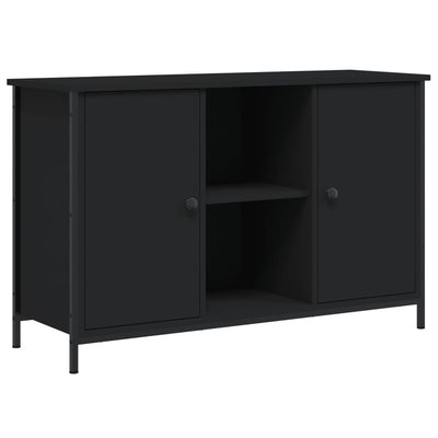 TV-taso musta 100x35x65 cm tekninen puu