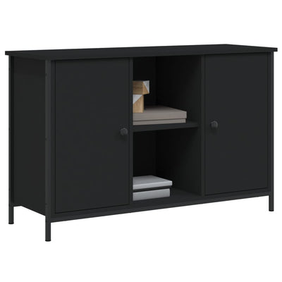 TV-taso musta 100x35x65 cm tekninen puu