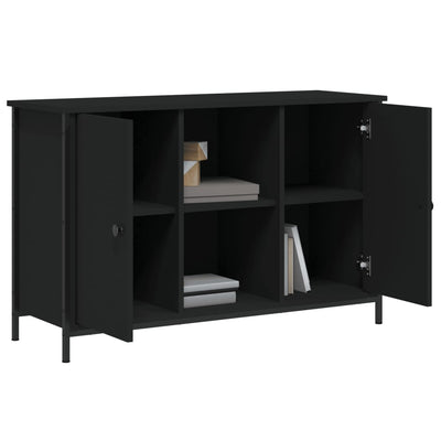 TV-taso musta 100x35x65 cm tekninen puu