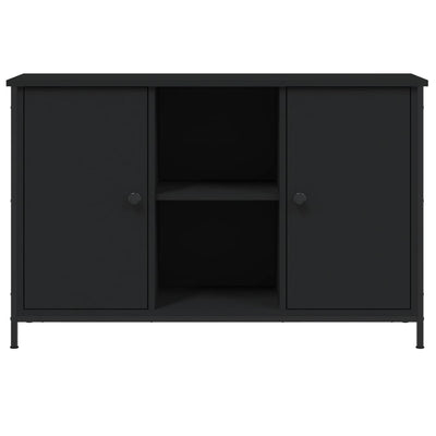 TV-taso musta 100x35x65 cm tekninen puu