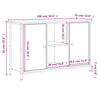 TV-taso harmaa Sonoma 100x35x65 cm tekninen puu