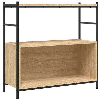 Kirjahylly Sonoma-tammi 80x30x78,5 cm tekninen puu ja rauta