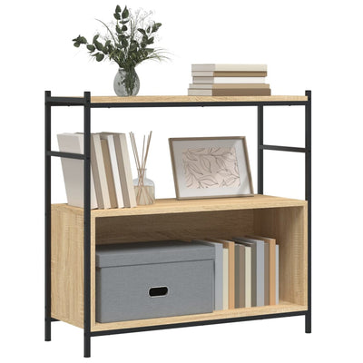 Kirjahylly Sonoma-tammi 80x30x78,5 cm tekninen puu ja rauta
