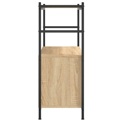 Kirjahylly Sonoma-tammi 80x30x78,5 cm tekninen puu ja rauta
