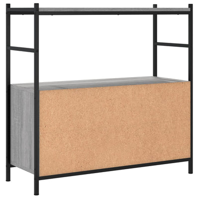 Kirjahylly harmaa Sonoma 80x30x78,5 cm tekninen puu ja rauta