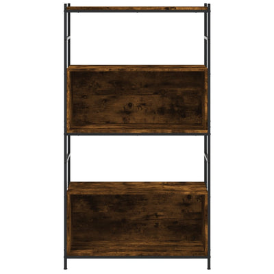 Kirjahylly savutammi 80x30x145,5 cm tekninen puu ja rauta