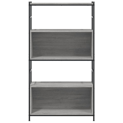 Kirjahylly harmaa Sonoma 80x30x145,5 cm tekninen puu ja rauta
