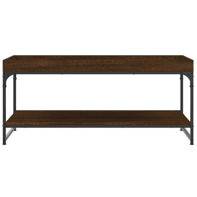 Sohvapöytä ruskea tammi 100x49x45 cm tekninen puu