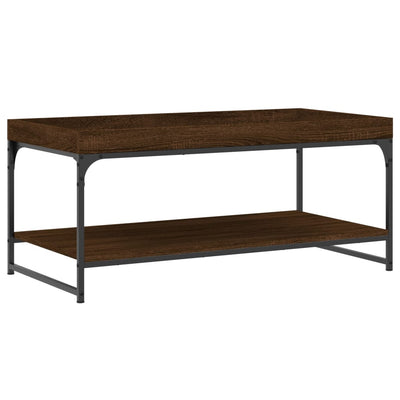 Sohvapöytä ruskea tammi 100x49x45 cm tekninen puu