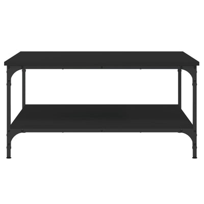 Sohvapöytä musta 80x80x40 cm tekninen puu