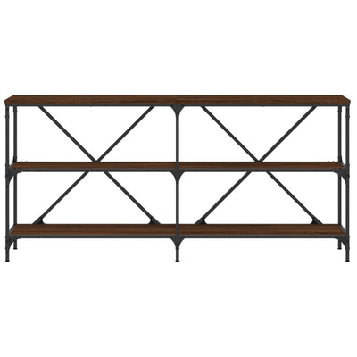 Ruskea konsolipöytä Fergus 160x30x75cm (puinen ja rauta)