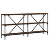 Ruskea konsolipöytä Fergus 160x30x75cm (puinen ja rauta)