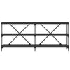 Musta konsolipöytä Fergus 180x30x75cm (puinen ja rauta)