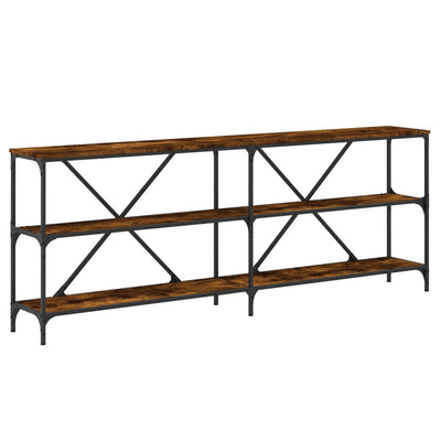 Savutammi konsolipöytä Fergus 200x30x75cm (puinen ja rauta)