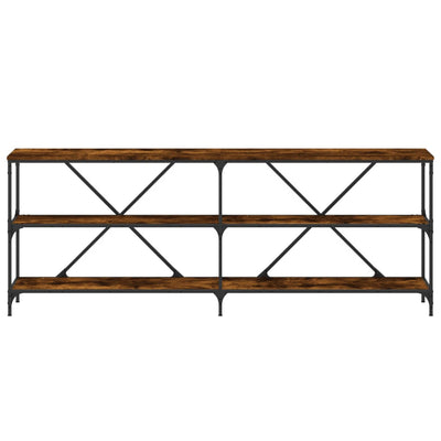 Savutammi konsolipöytä Fergus 200x30x75cm (puinen ja rauta)