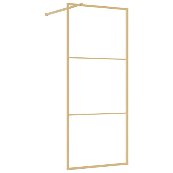Walk-in suihkun seinäke kirkas ESG-lasi kulta 80x195 cm