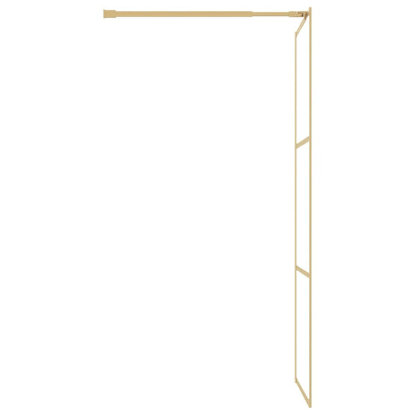 Walk-in suihkun seinäke kirkas ESG-lasi kulta 80x195 cm