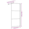 Walk-in suihkun seinäke kirkas ESG-lasi kulta 80x195 cm