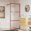 Walk-in suihkun seinäke kirkas ESG-lasi punainen 90x195 cm