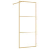 Walk-in suihkun seinäke kirkas ESG-lasi kulta 90x195 cm