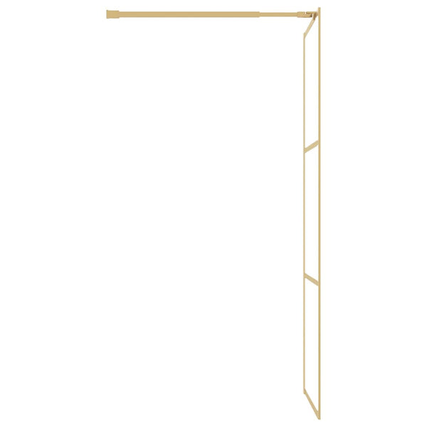 Walk-in suihkun seinäke kirkas ESG-lasi kulta 90x195 cm