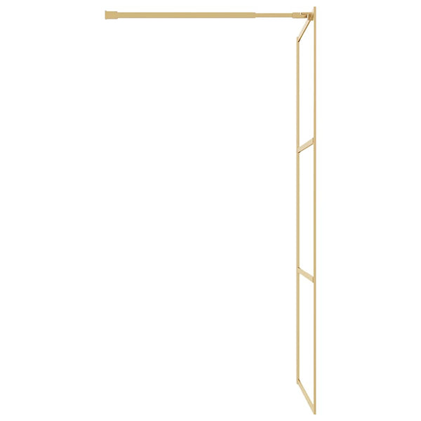 Walk-in suihkun seinäke kirkas ESG-lasi kulta 100x195 cm