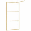 Walk-in suihkun seinäke kirkas ESG-lasi kulta 100x195 cm