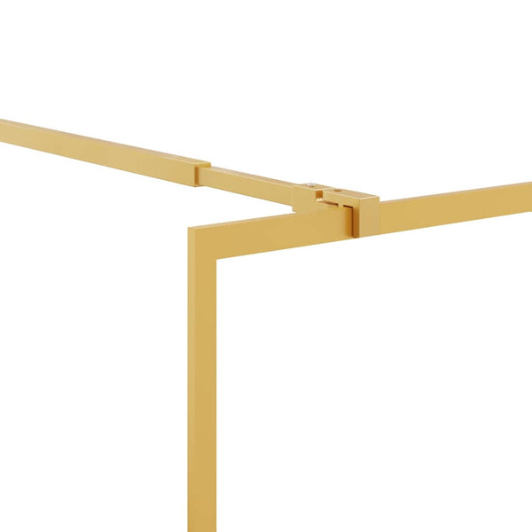 Walk-in suihkun seinäke kirkas ESG-lasi kulta 100x195 cm