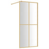 Walk-in suihkun seinäke kirkas ESG-lasi kulta 80x195 cm