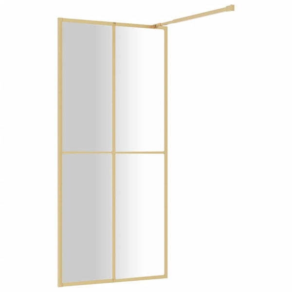Walk-in suihkun seinäke kirkas ESG-lasi kulta 80x195 cm